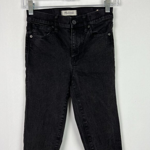 Madewell Tall 9" High-Riser Skinny Skinny Jeans in Black Frost Size 25 T T704 - Picture 3 of 11